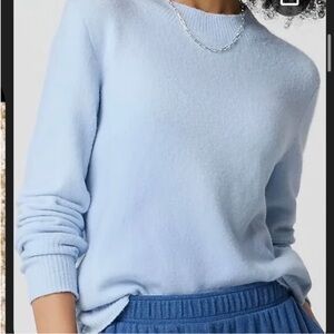 Max Studio Soft Blue Crew Neck Sweater